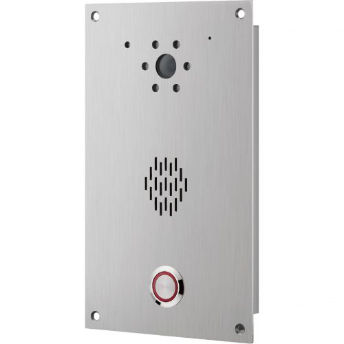 SIP緊急求救對講機(DP-902P) 不鏽鋼面板，防水背光按鍵，嵌入式安裝，可選購不鏽鋼安裝明盒，連動警報器