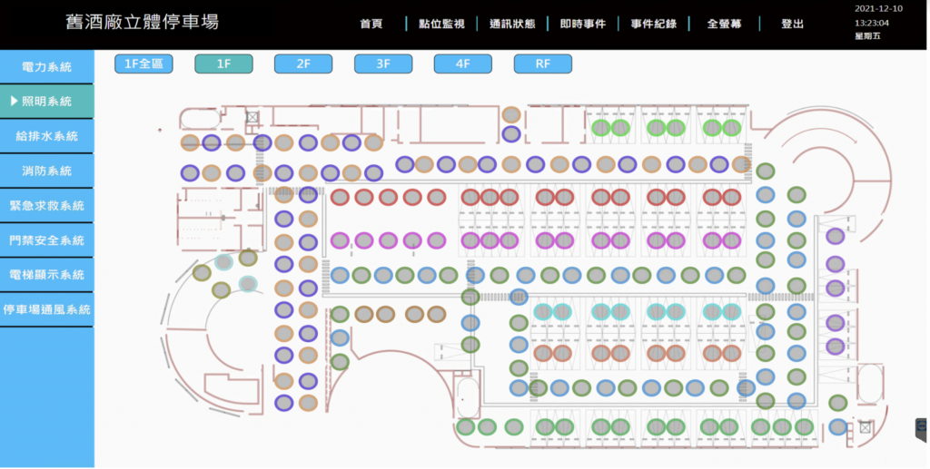 VBell 中央圖控系統(CMS) 13 大樓監控系統截圖