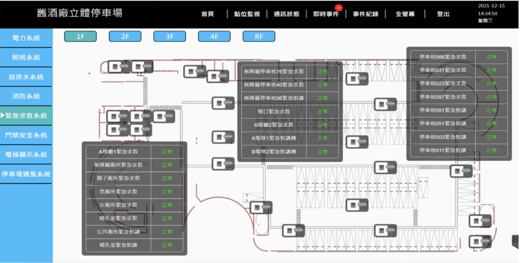VBell 中央圖控系統(CMS) 9 大樓監控系統截圖
